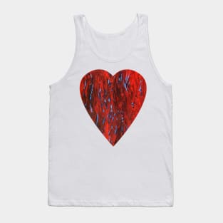 Firefly sea I/III, blue on red (heart) Tank Top